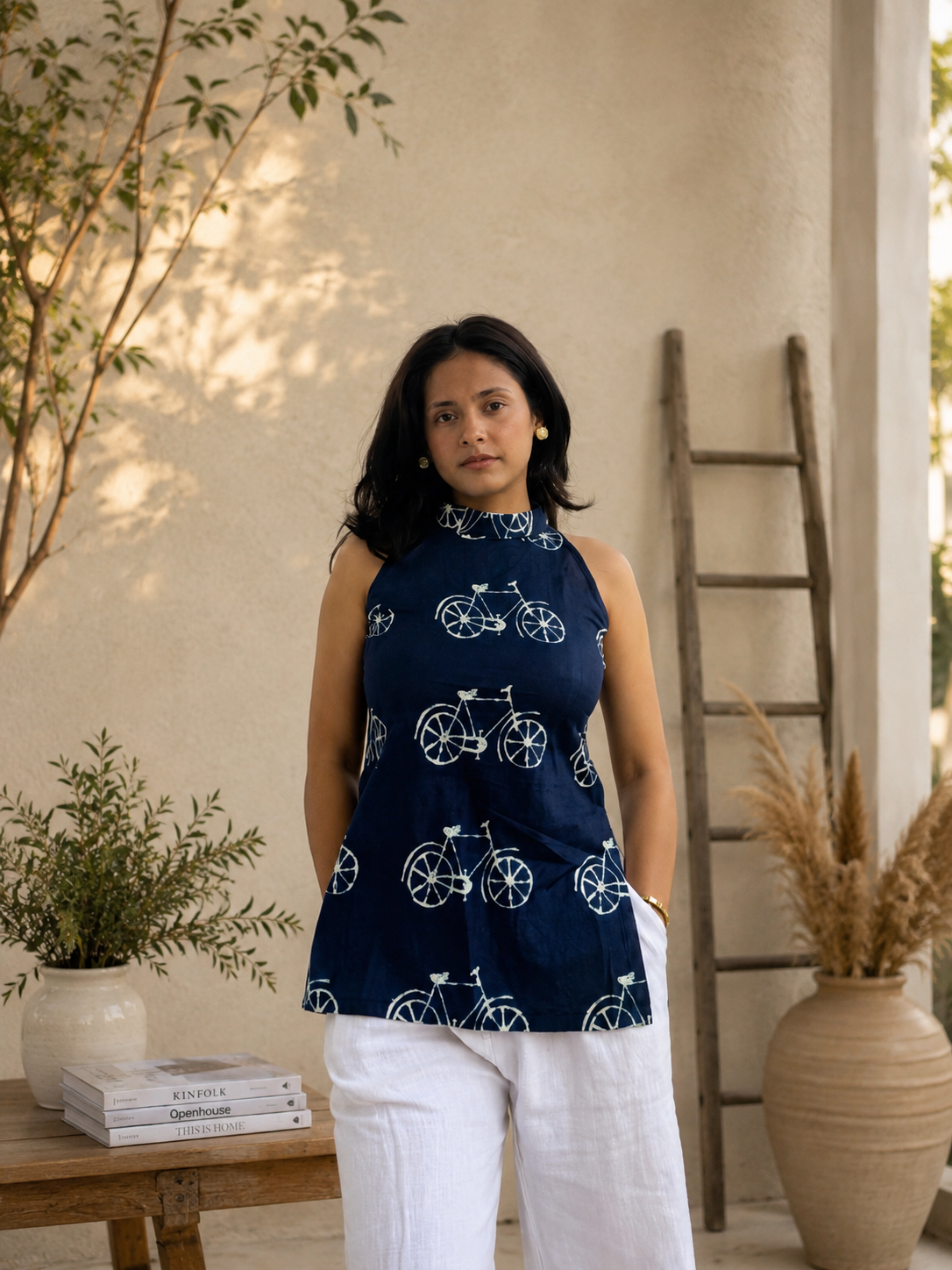 NEELAM HALTER NECK KURTI
